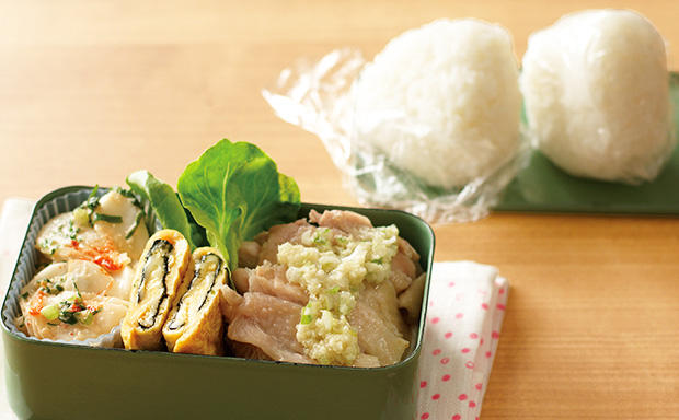 さっぱり塩むし鶏のねぎ塩 ジンジャー弁当