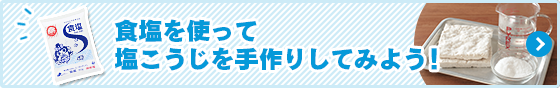 食塩を使って塩こうじを手作りしてみよう！